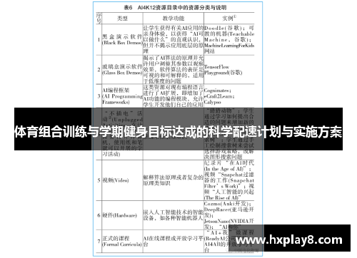 体育组合训练与学期健身目标达成的科学配速计划与实施方案